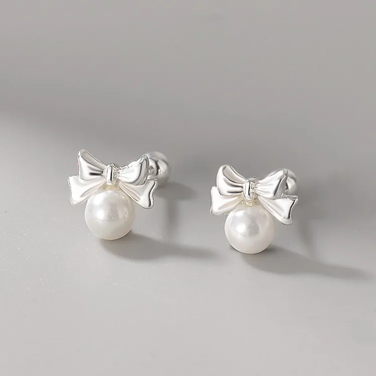 JOLLY NOTE Sterling Silver Stud Earrings Women's-4