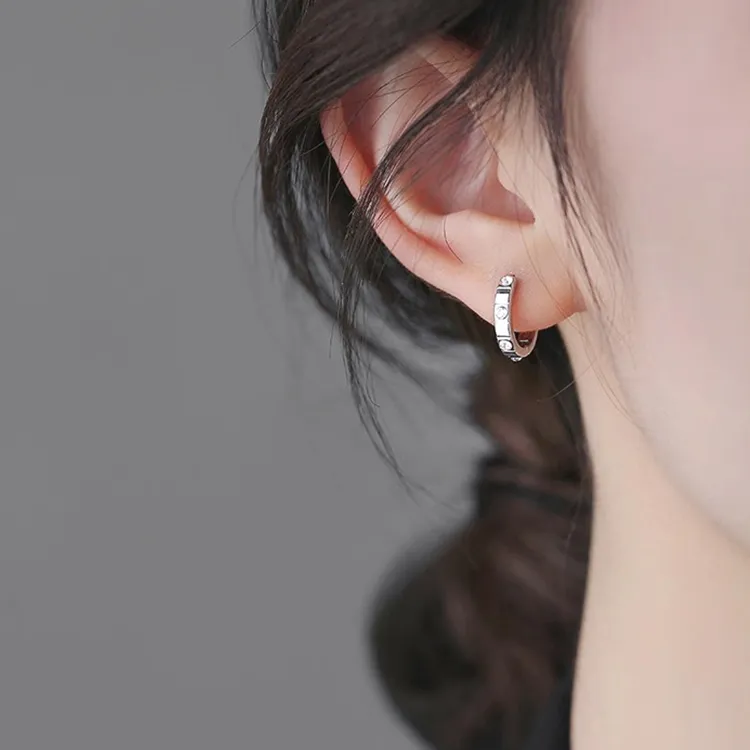 JOLLY NOTE Sterling Silver Earrings Unisex-1