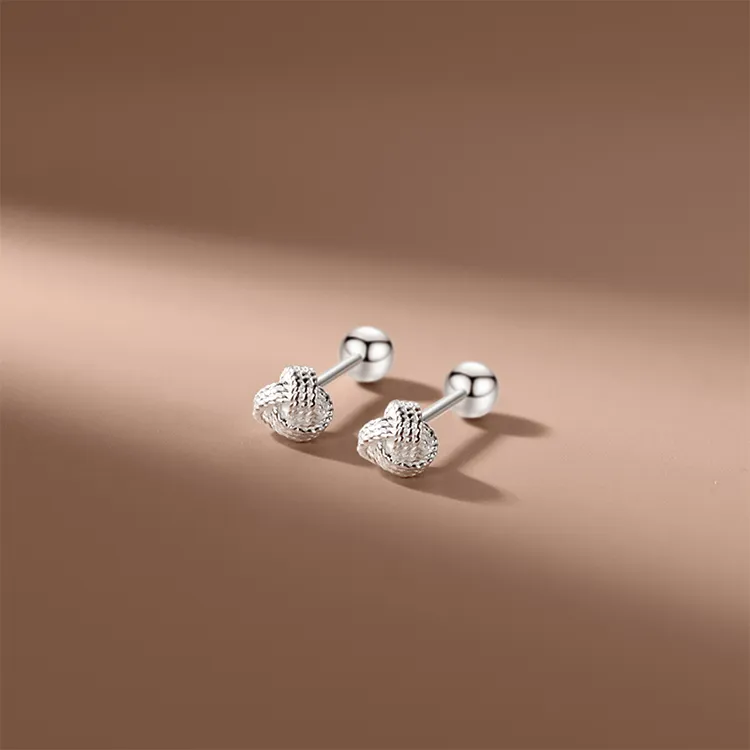 JOLLY NOTE Sterling Silver Stud Earrings Women's-5