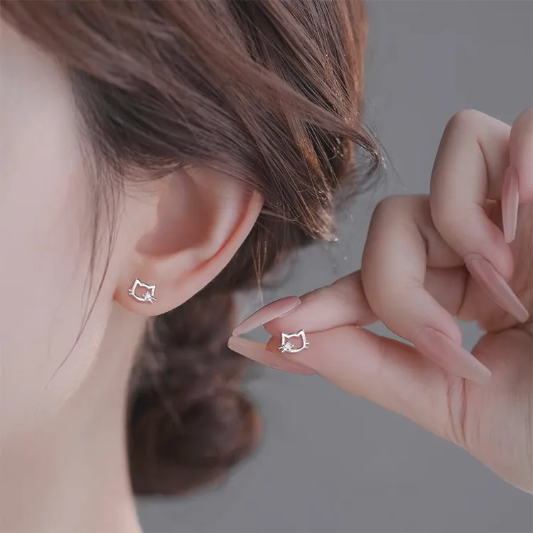 JOLLY NOTE Sterling Silver Stud Earrings Women's-1