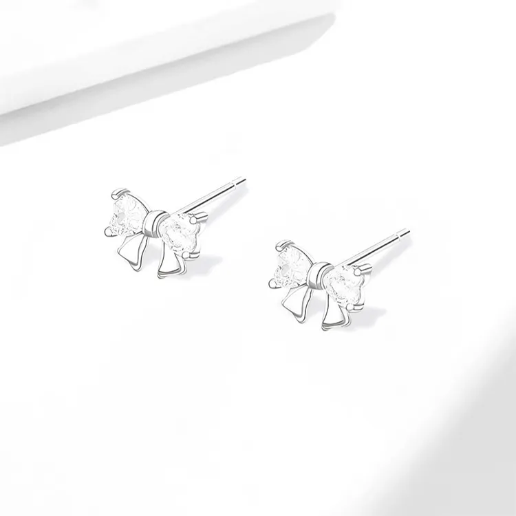 JOLLY NOTE Sterling Silver Stud Earrings Women's Good Luck-3