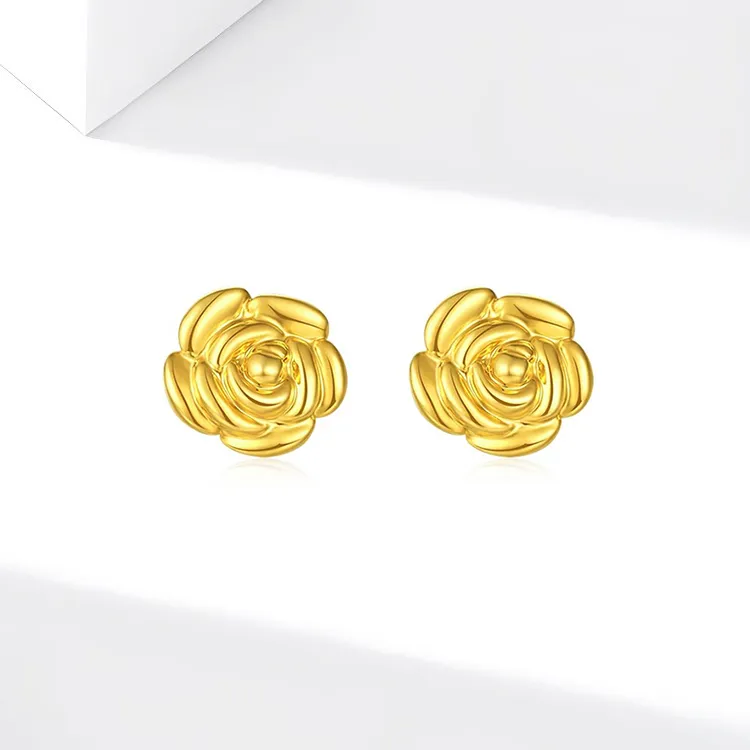 JOLLY NOTE Sterling Silver Stud Earrings Women's Good Luck-2