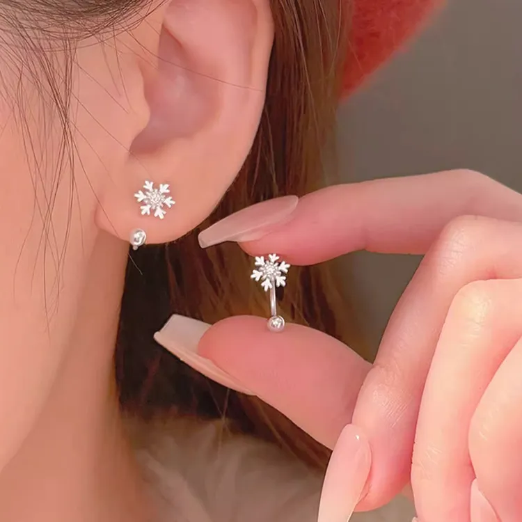 JOLLY NOTE Sterling Silver Stud Earrings Women's Good Luck-6