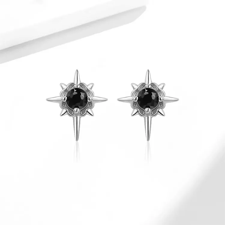 JOLLY NOTE Sterling Silver Stud Earrings Unisex Good Luck-5