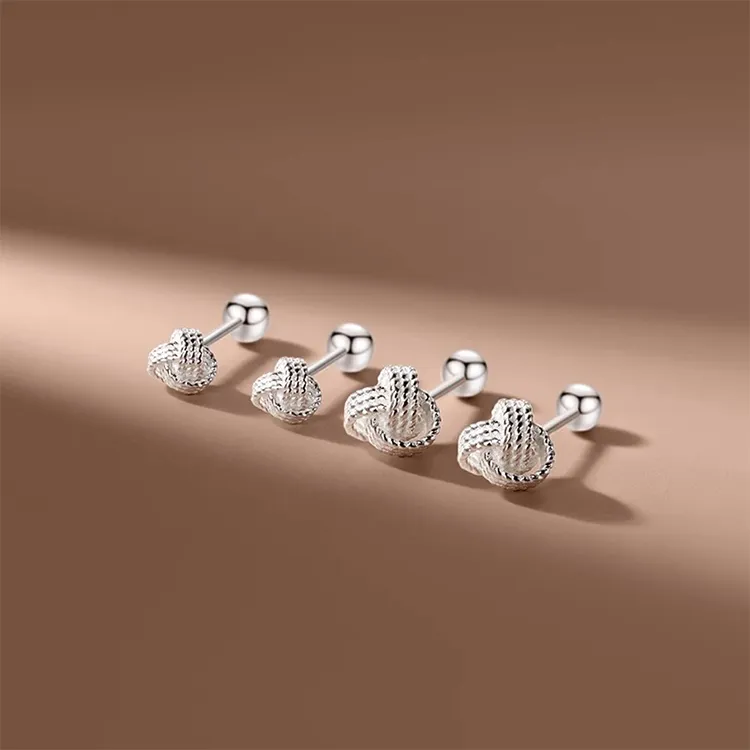 JOLLY NOTE Sterling Silver Stud Earrings Women's-4