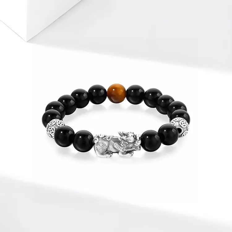 JOLLY NOTE Obsidian Bracelets Men's-1