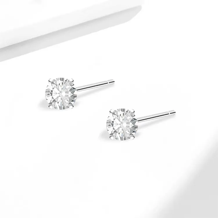 JOLLY NOTE Sterling Silver Stud Earrings Women's-4