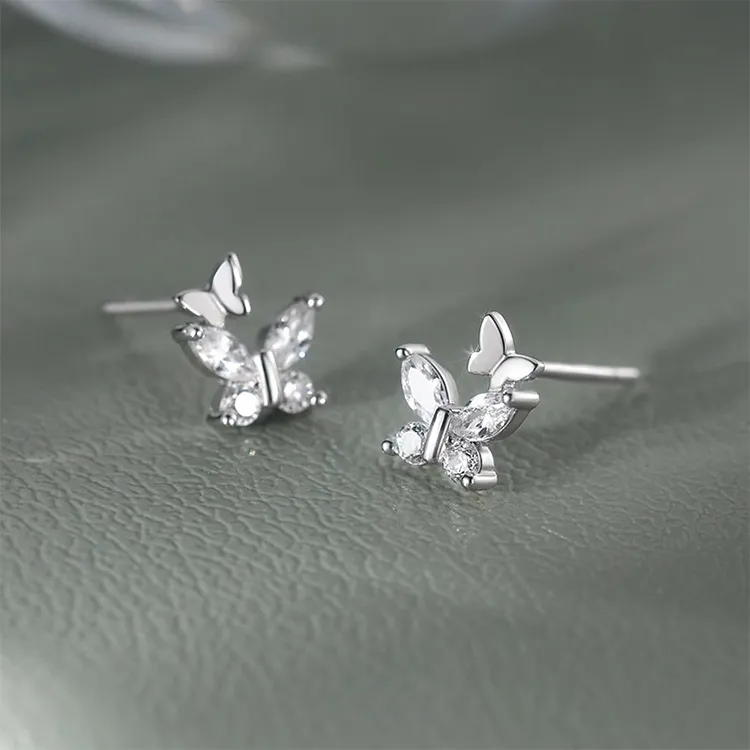 JOLLY NOTE Sterling Silver Stud Earrings Women's Good Luck-3