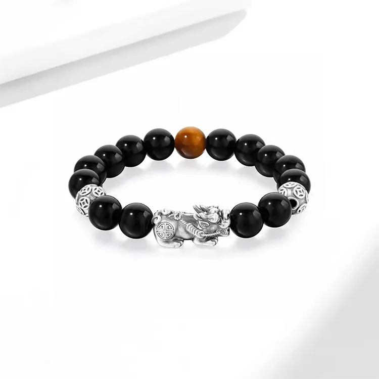 JOLLY NOTE Obsidian Bracelets Men's-2