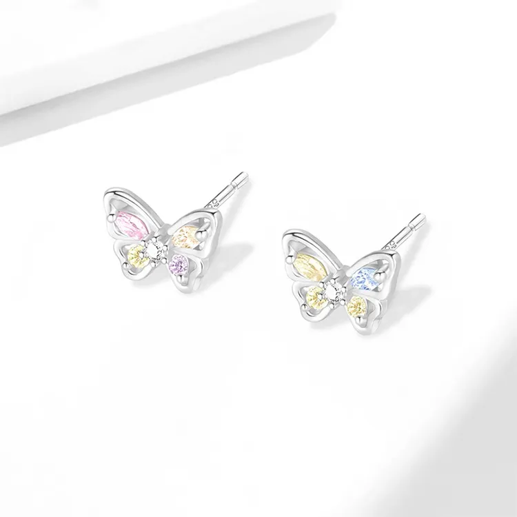 JOLLY NOTE Sterling Silver Stud Earrings Women's Good Luck-5