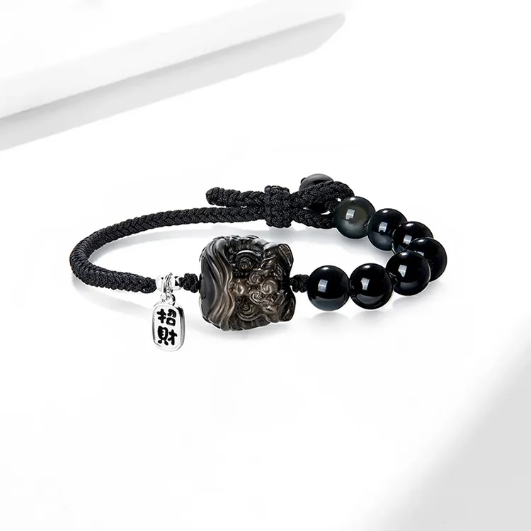 JOLLY NOTE Obsidian Bracelets Unisex-2