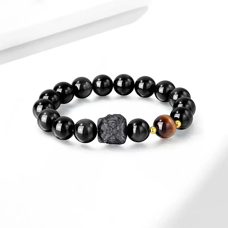 JOLLY NOTE Obsidian Bracelets Men's-4
