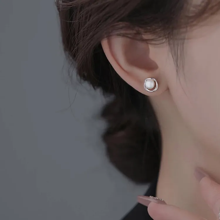 JOLLY NOTE Sterling Silver Stud Earrings Women's-1