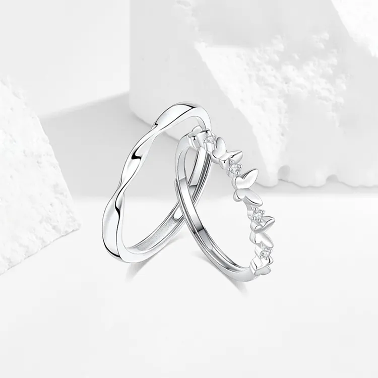 JOLLY NOTE Romantic Sweet Love Adorn Rings Unisex Good Luck-3