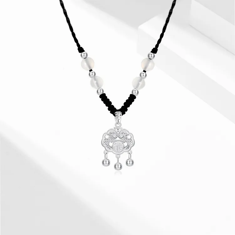 JOLLY NOTE Zodiac Year Blessing Lock Peaceful And Full Of Blessings, Good Luck Necklaces Unisex-2