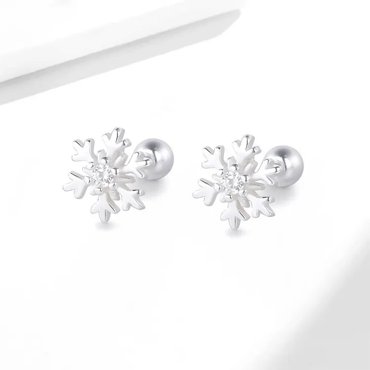 JOLLY NOTE Sterling Silver Stud Earrings Women's Good Luck-4