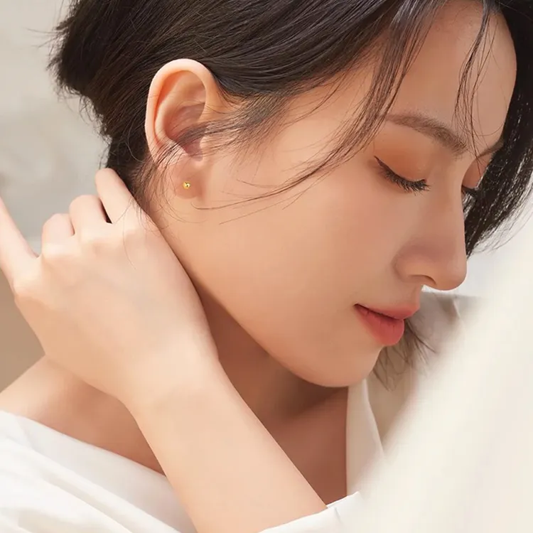 JOLLY NOTE Sterling Silver Stud Earrings Women's-1