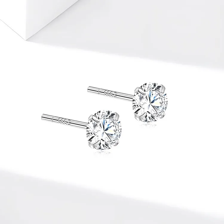 JOLLY NOTE Sterling Silver Stud Earrings Unisex Good Luck-5