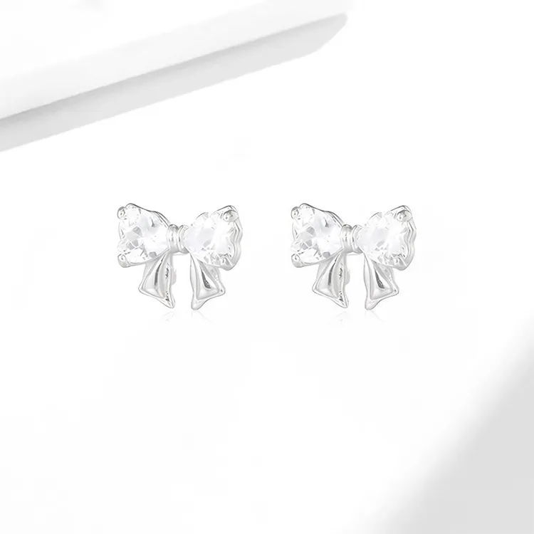 JOLLY NOTE Sterling Silver Stud Earrings Women's Good Luck-4