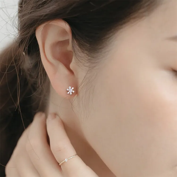 JOLLY NOTE Sterling Silver Stud Earrings Women's Good Luck-2