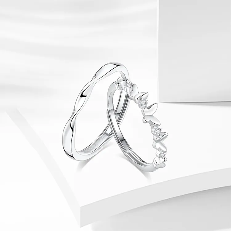 JOLLY NOTE Romantic Sweet Love Adorn Rings Unisex Good Luck-2