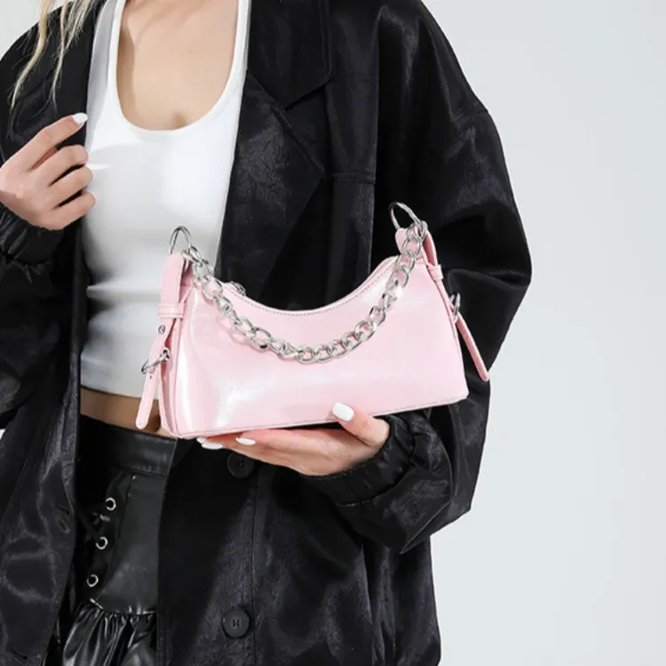 WHEELY BABY+ PU Shoulder Bag, Crossbody Bag Women's Black/White/Pink/Blue/Silver-11