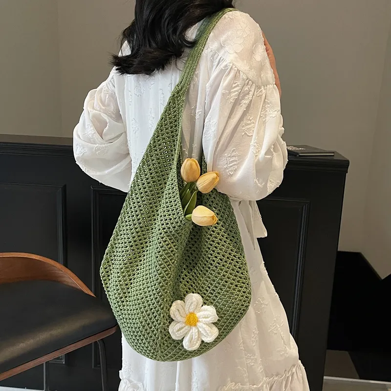 WHEELY BABY+ Woven Shoulder Bag Regular Women's Ecru/Khaki/Green/Pink-13