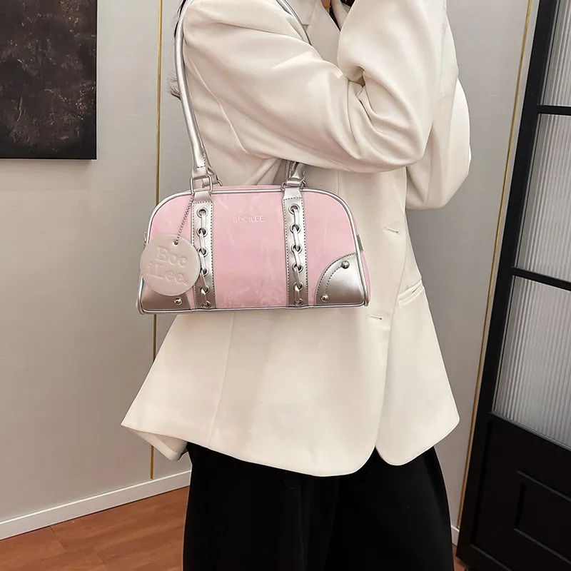 WHEELY BABY+ PU Bowling Bag Shoulder Bag Women's Multicolor-10