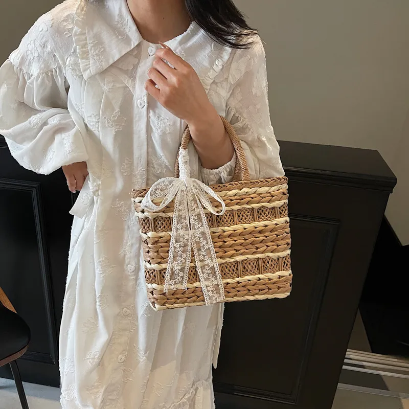 WHEELY BABY+ Straw Woven Handbag Women's Multicolor-12