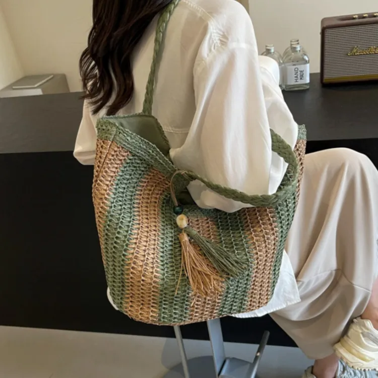WHEELY BABY+ Woven Shoulder Bag Women's Multicolor-16