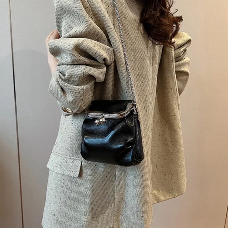 WHEELY BABY+ PU Crossbody Bag Women's Silver/Black/Gold-9