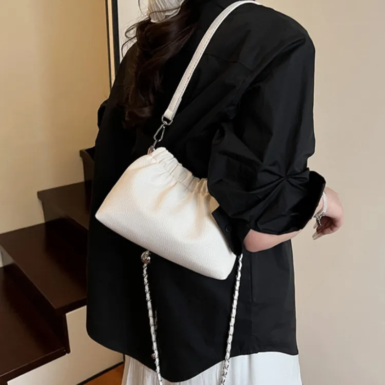 WHEELY BABY+ PU Trendy Fashion Shoulder Bag, Crossbody Bag Women's Ecru/Silver/Red/Black-1