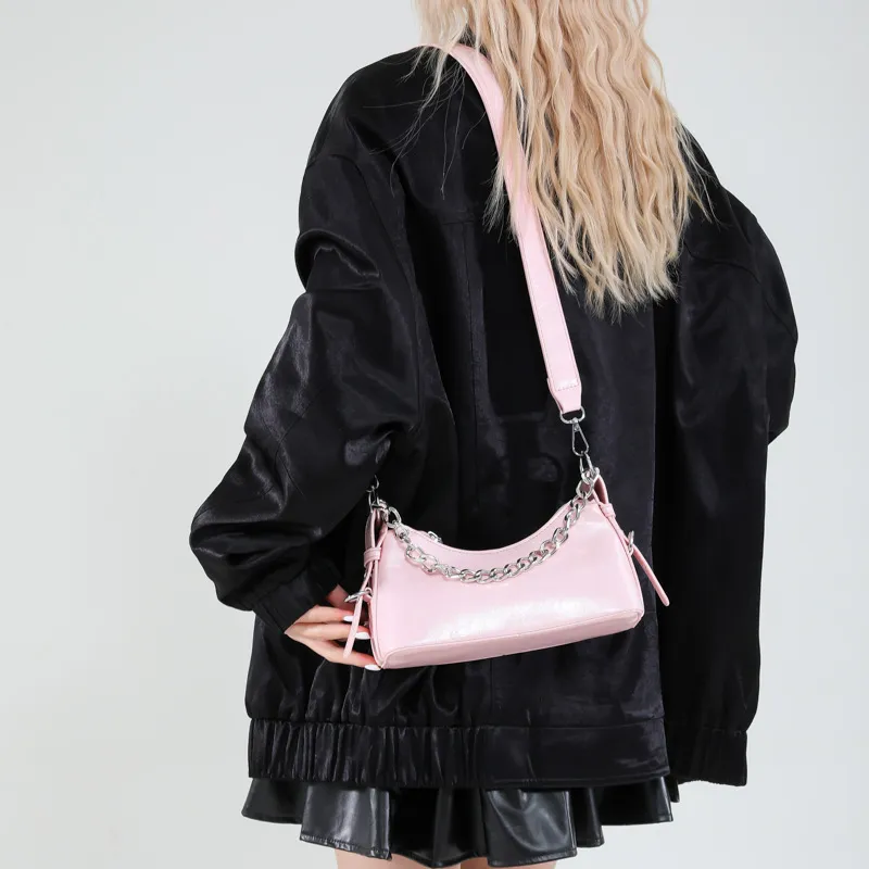 WHEELY BABY+ PU Shoulder Bag, Crossbody Bag Women's Black/White/Pink/Blue/Silver-12