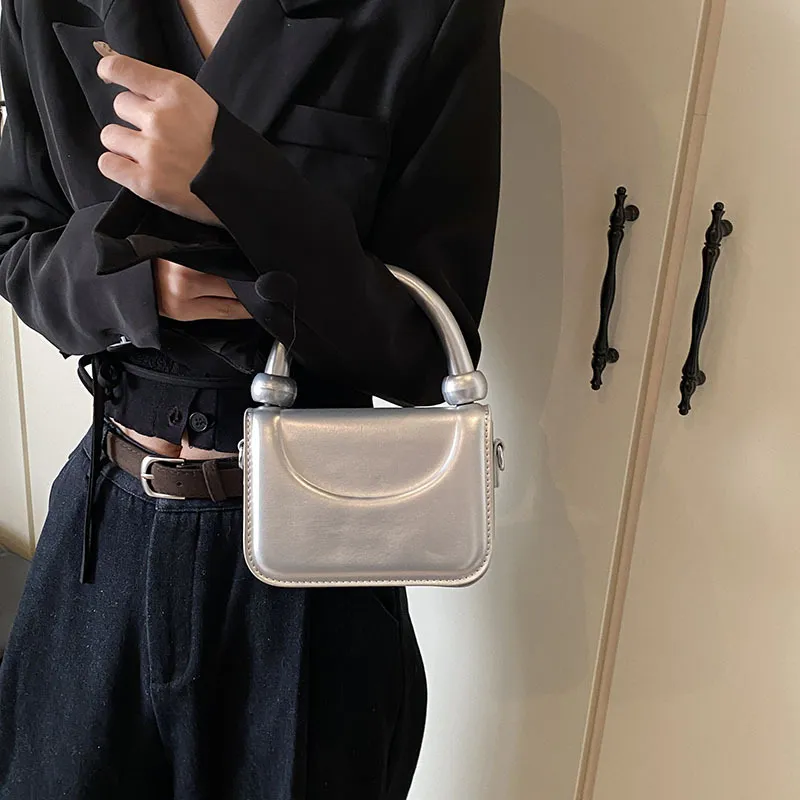 WHEELY BABY+ PU Shoulder Bag Crossbody Bag Handbag Small Square Bag Regular Women's White/Black/Silver/Red/Brown-11
