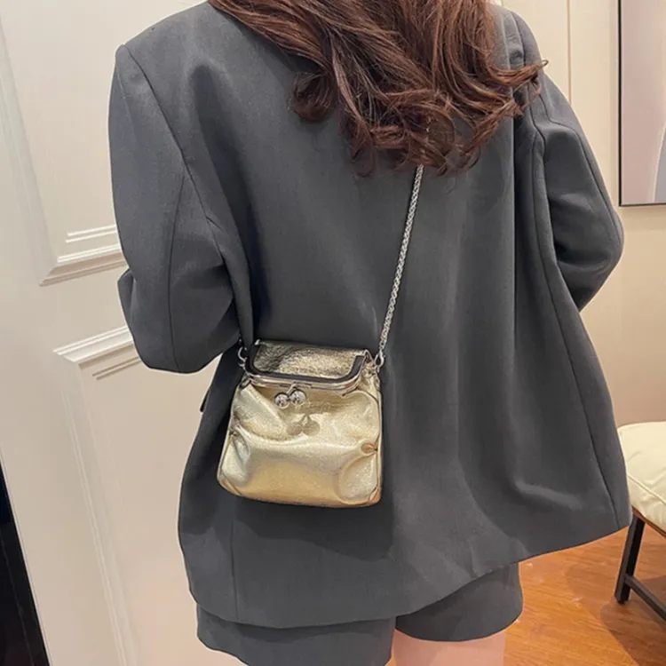 WHEELY BABY+ PU Crossbody Bag Women's Silver/Black/Gold-15
