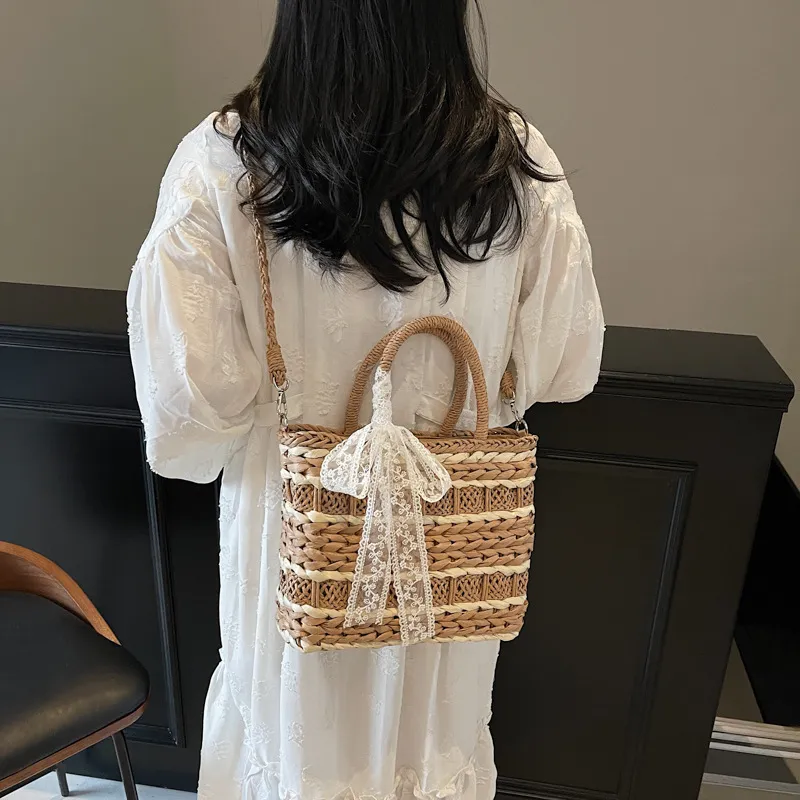 WHEELY BABY+ Straw Woven Handbag Women's Multicolor-13