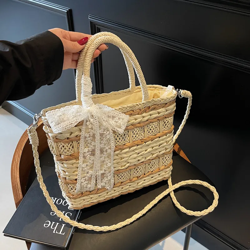 WHEELY BABY+ Straw Woven Handbag Women's Multicolor-5