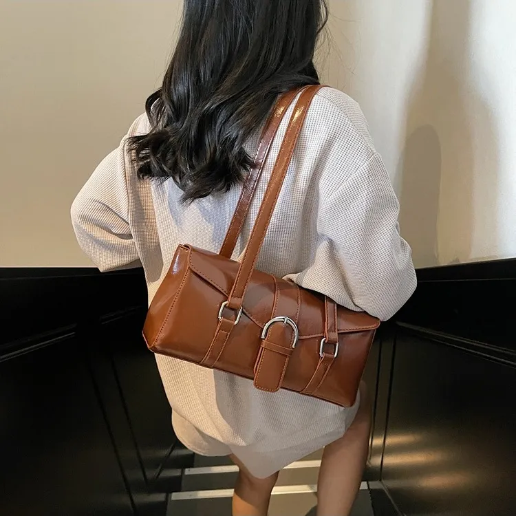 WHEELY BABY+ PU Korean Style Trendy Fashion Minimalist Style Casual Shoulder Bag Regular Women's Multicolor-4