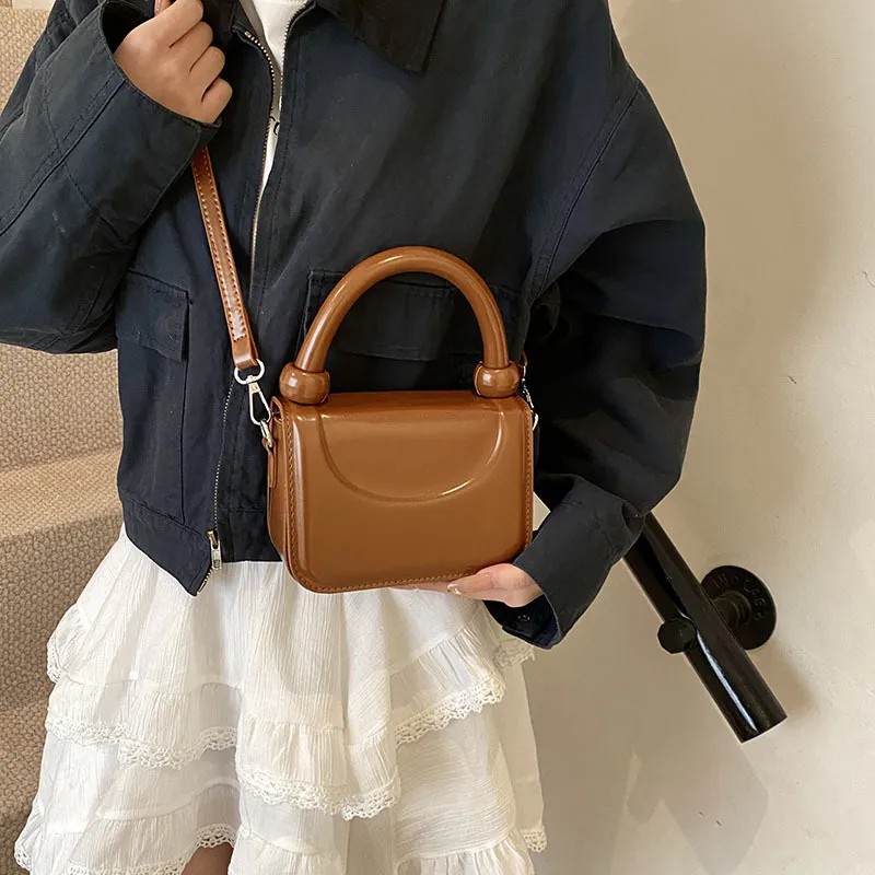 WHEELY BABY+ PU Shoulder Bag Crossbody Bag Handbag Small Square Bag Regular Women's White/Black/Silver/Red/Brown-20