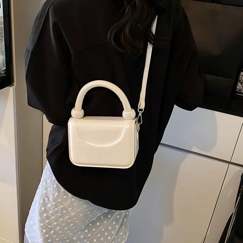 WHEELY BABY+ PU Shoulder Bag Crossbody Bag Handbag Small Square Bag Regular Women's White/Black/Silver/Red/Brown-2