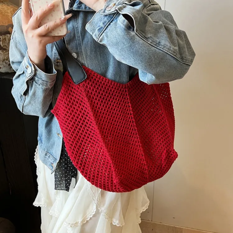 WHEELY BABY+ Knitted Fabric Shoulder Bag Women's Multicolor-8
