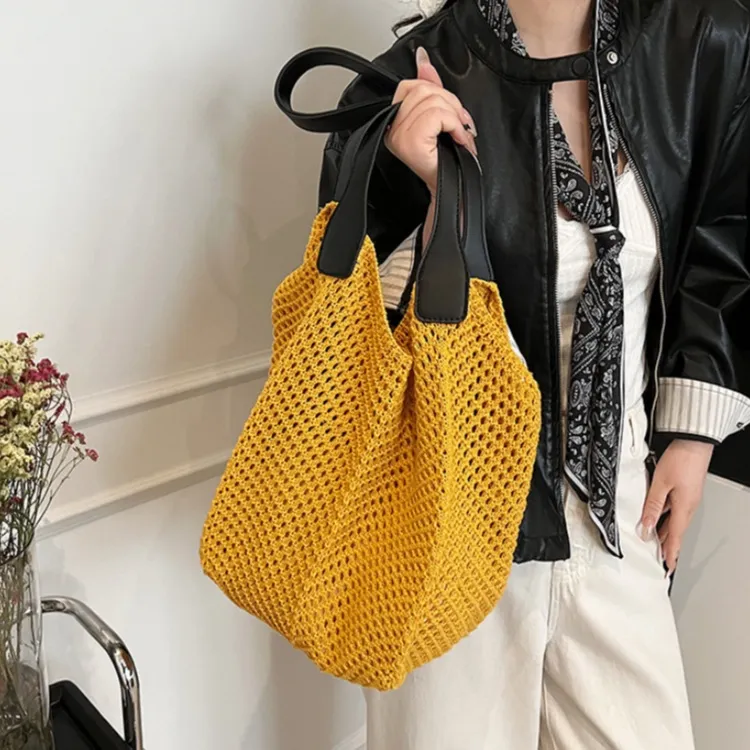 WHEELY BABY+ Knitted Fabric Shoulder Bag Women's Multicolor-3