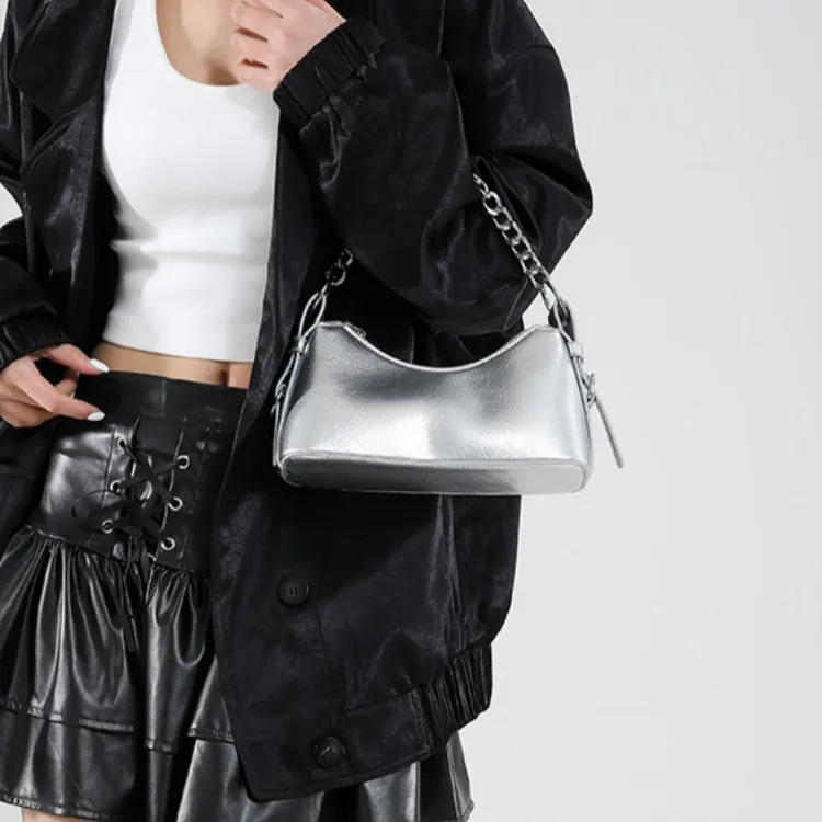 WHEELY BABY+ PU Shoulder Bag, Crossbody Bag Women's Black/White/Pink/Blue/Silver-21