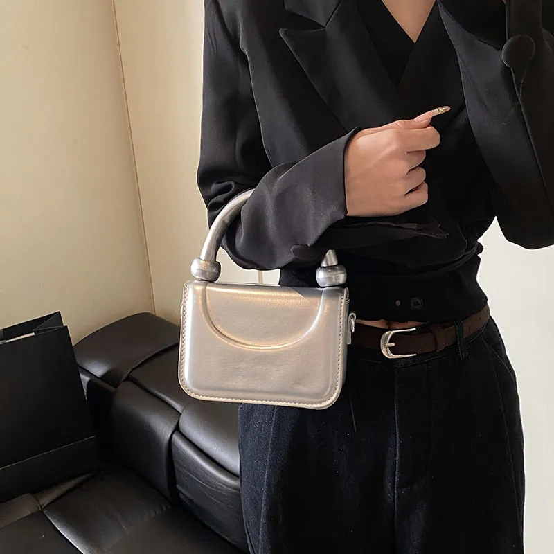 WHEELY BABY+ PU Shoulder Bag Crossbody Bag Handbag Small Square Bag Regular Women's White/Black/Silver/Red/Brown-14