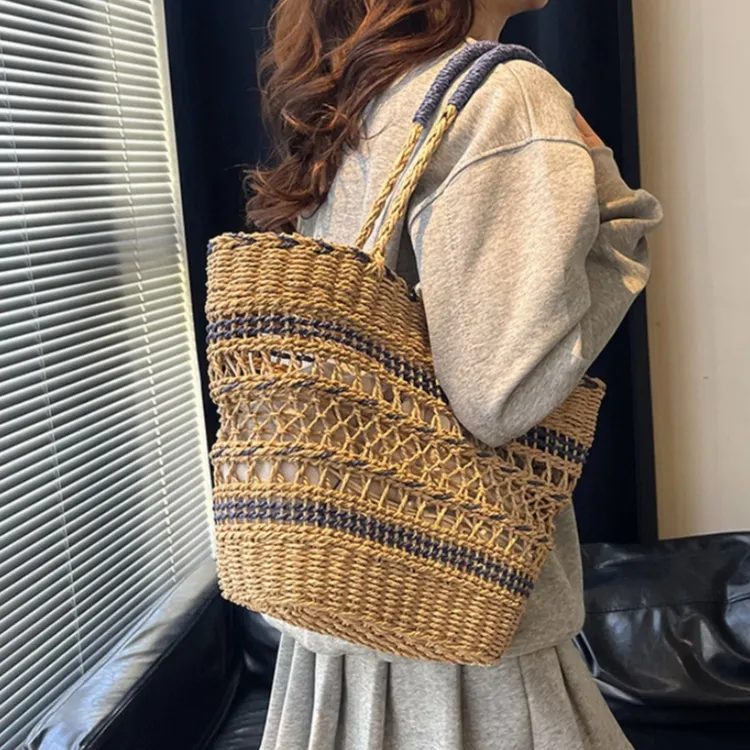 WHEELY BABY+ Woven Shoulder Bag Women's Blue/Yellow-1