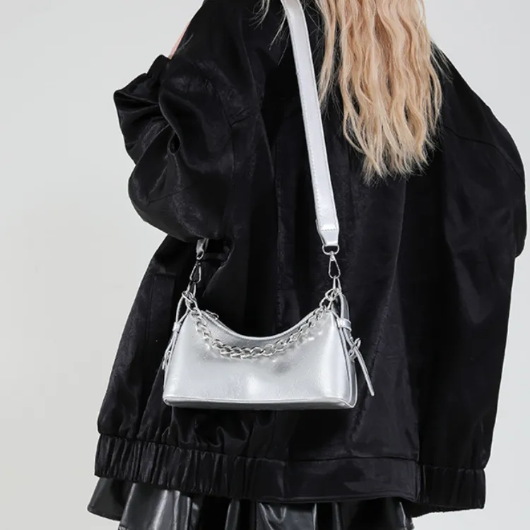 WHEELY BABY+ PU Shoulder Bag, Crossbody Bag Women's Black/White/Pink/Blue/Silver-19