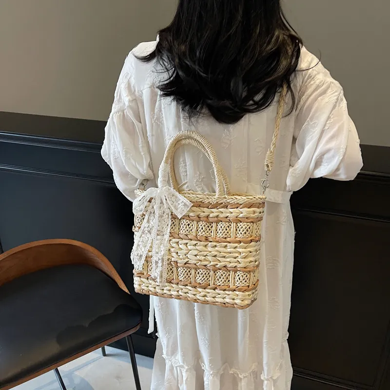 WHEELY BABY+ Straw Woven Handbag Women's Multicolor-6