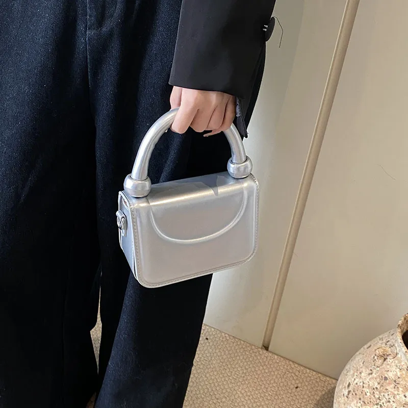 WHEELY BABY+ PU Shoulder Bag Crossbody Bag Handbag Small Square Bag Regular Women's White/Black/Silver/Red/Brown-13
