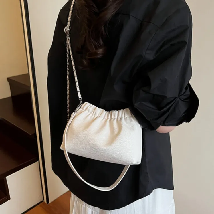 WHEELY BABY+ PU Trendy Fashion Shoulder Bag, Crossbody Bag Women's Ecru/Silver/Red/Black-3