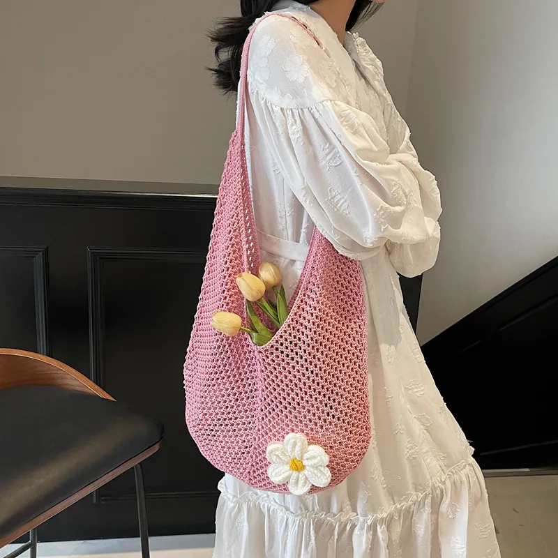 WHEELY BABY+ Woven Shoulder Bag Regular Women's Ecru/Khaki/Green/Pink-20